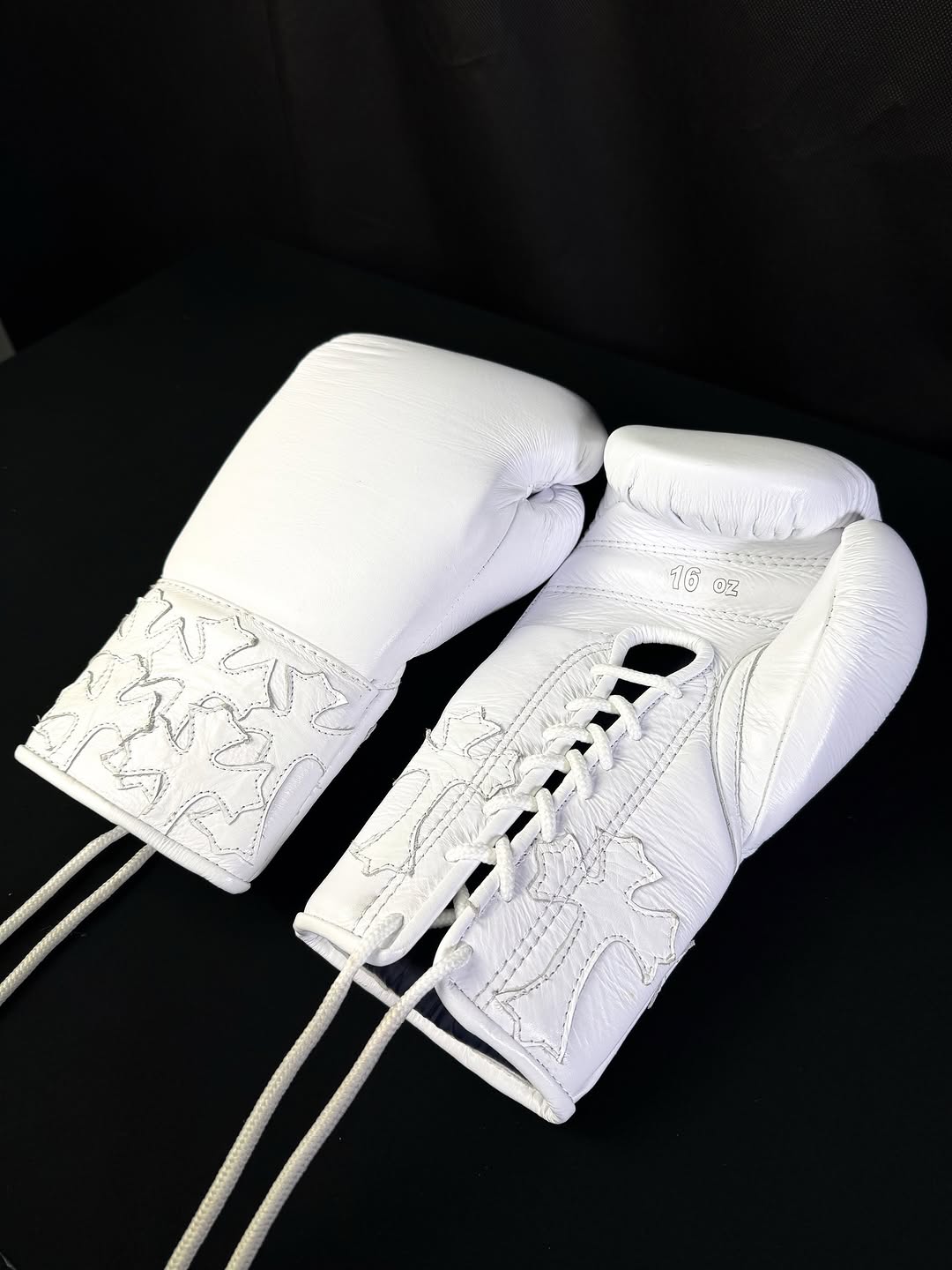 Chrome Hearts Boxing Gloves White Pure Cowhide Leather