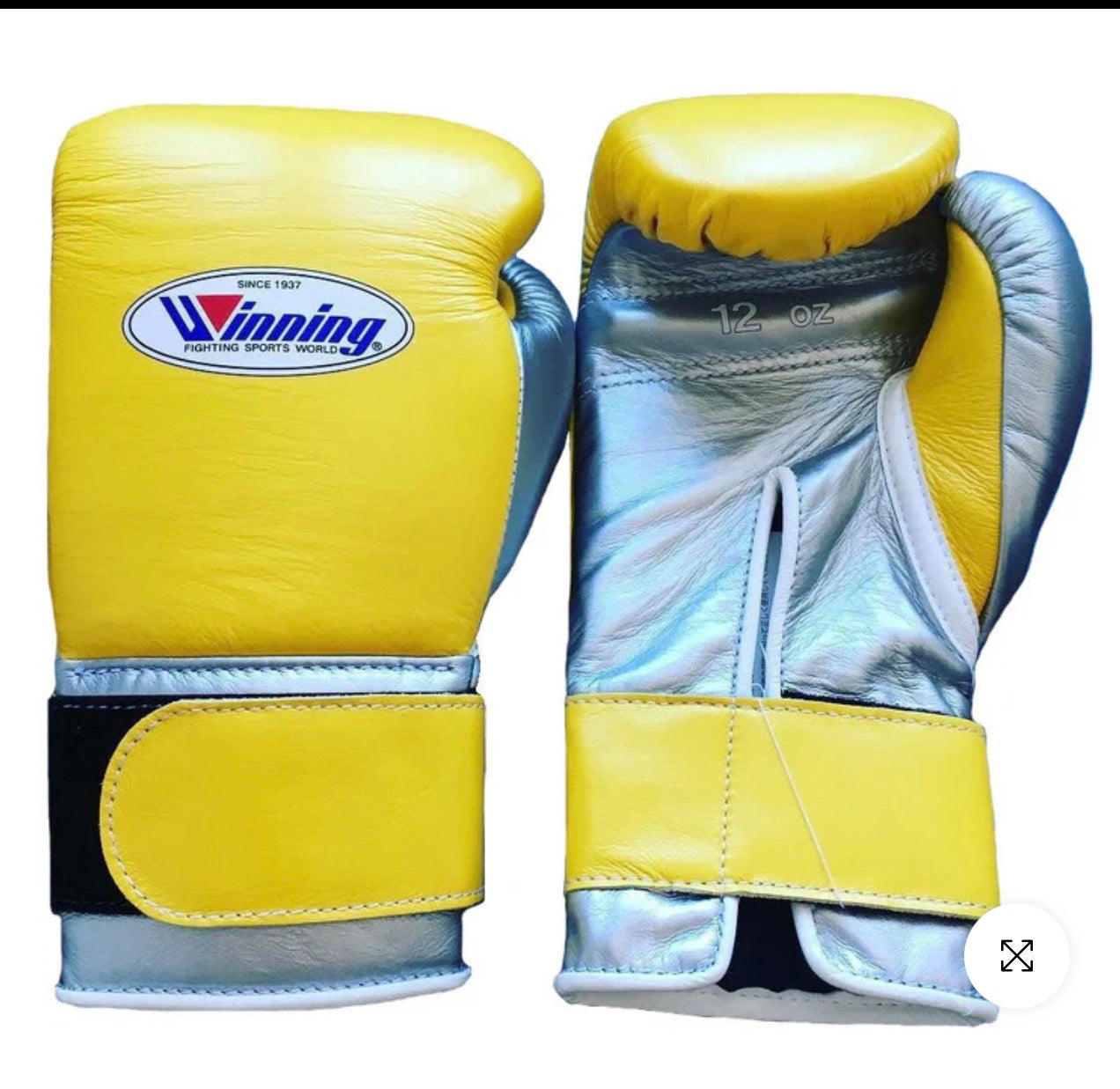 Custom Yellow silver winning gloves embroidery