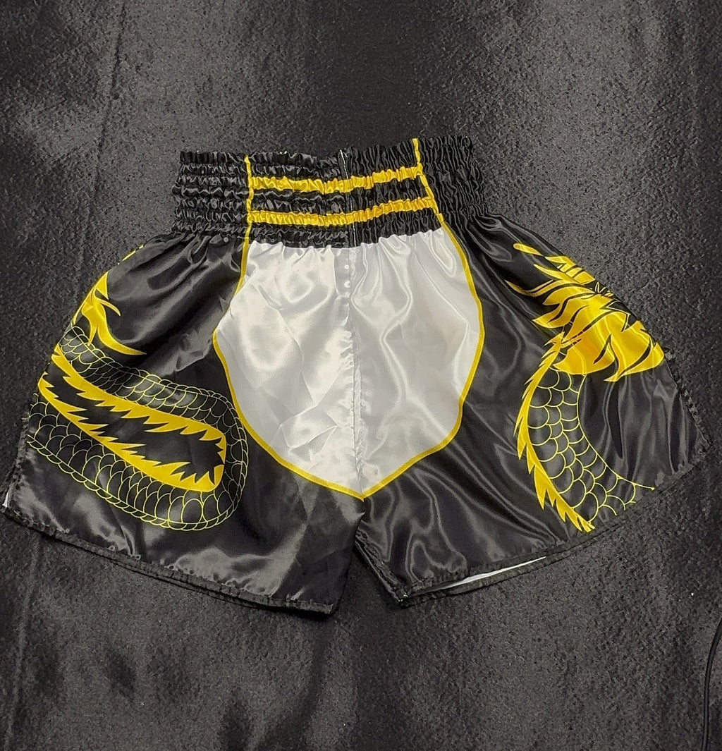 Premium Boxing Shorts Yellow Black
