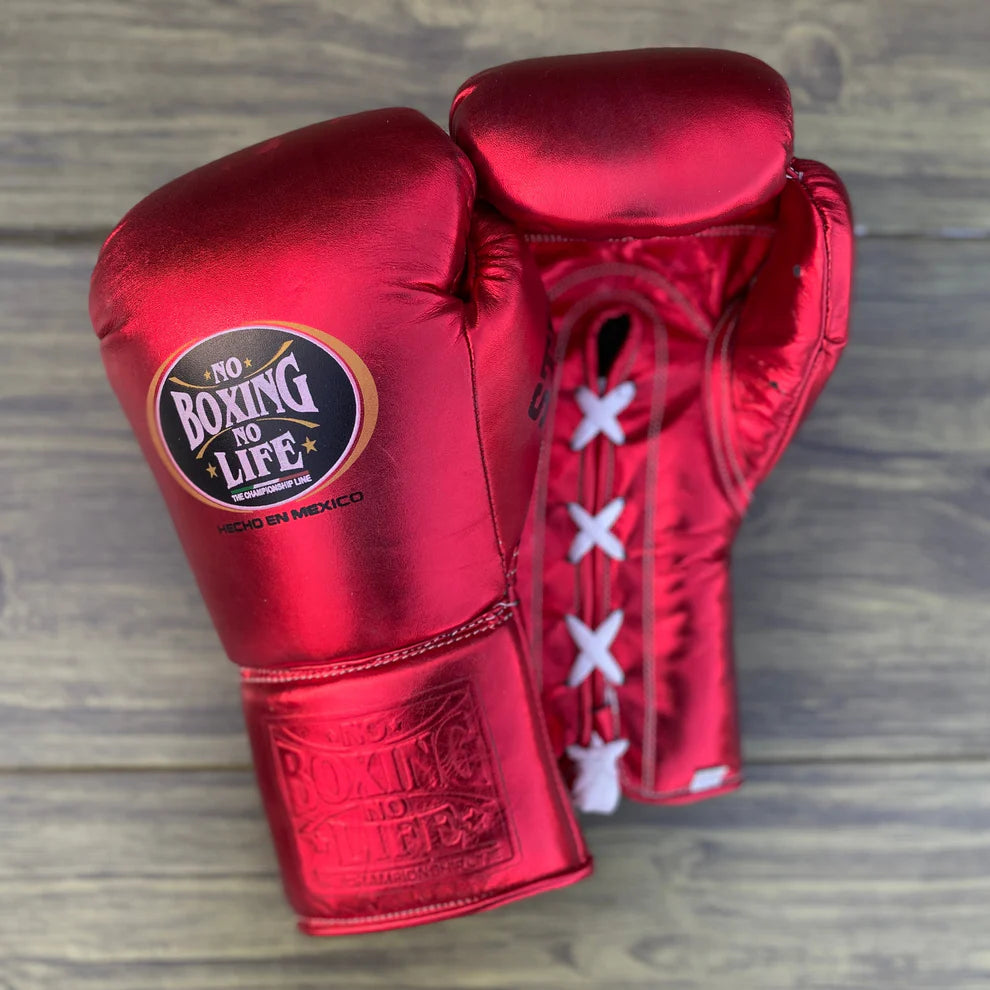 No Boxing No Life Boxing Gloves Set - Red Black