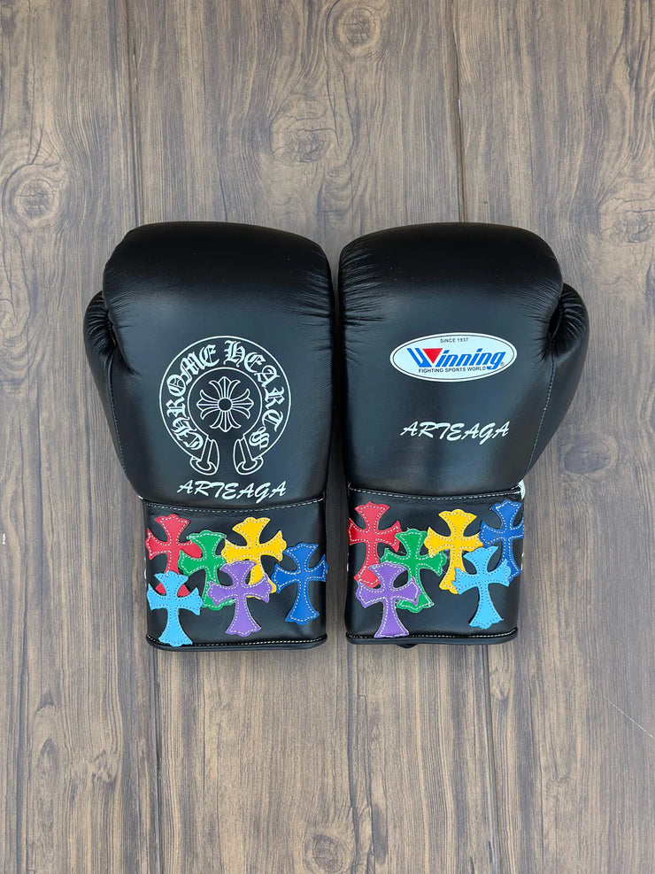 Winning Boxing Gloves - Black Cross